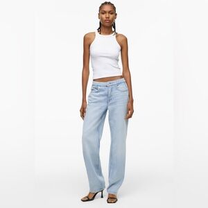 Good American Light Blue Straight Leg Jeans